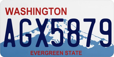 WA license plate AGX5879