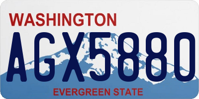 WA license plate AGX5880