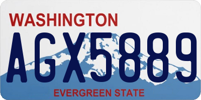 WA license plate AGX5889