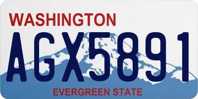 WA license plate AGX5891