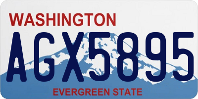 WA license plate AGX5895