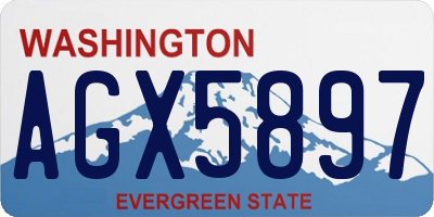 WA license plate AGX5897