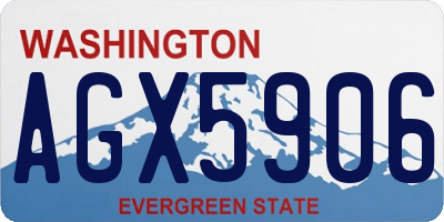WA license plate AGX5906