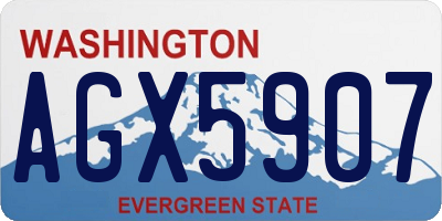 WA license plate AGX5907