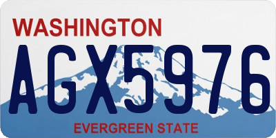 WA license plate AGX5976