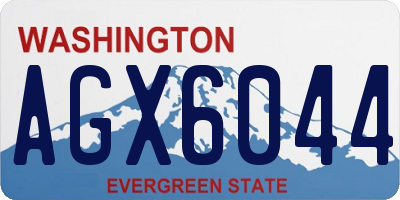 WA license plate AGX6044