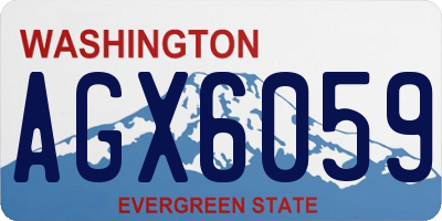 WA license plate AGX6059
