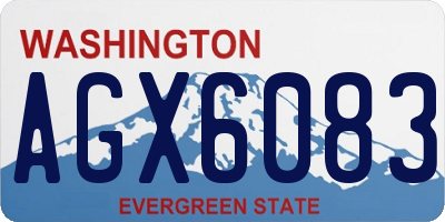 WA license plate AGX6083