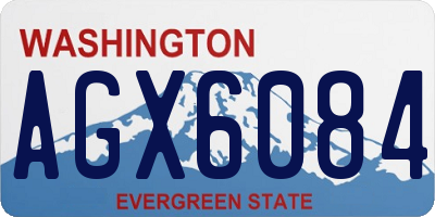 WA license plate AGX6084