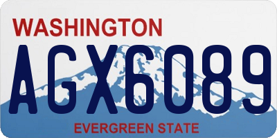 WA license plate AGX6089