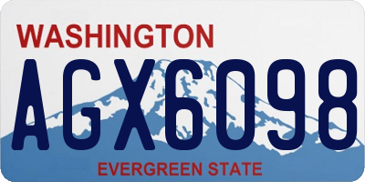 WA license plate AGX6098