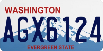 WA license plate AGX6124