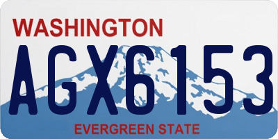 WA license plate AGX6153