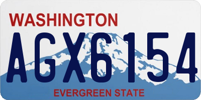 WA license plate AGX6154