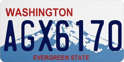 WA license plate AGX6170