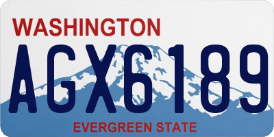 WA license plate AGX6189
