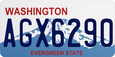 WA license plate AGX6290