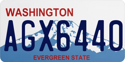 WA license plate AGX6440
