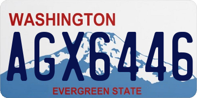WA license plate AGX6446