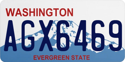 WA license plate AGX6469