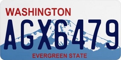 WA license plate AGX6479