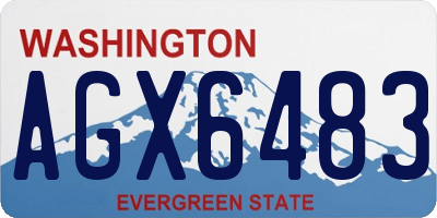 WA license plate AGX6483