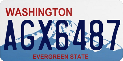 WA license plate AGX6487