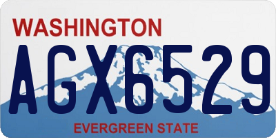 WA license plate AGX6529
