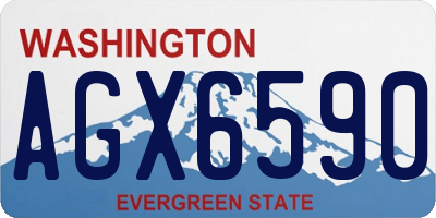 WA license plate AGX6590