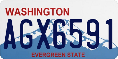 WA license plate AGX6591