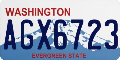 WA license plate AGX6723