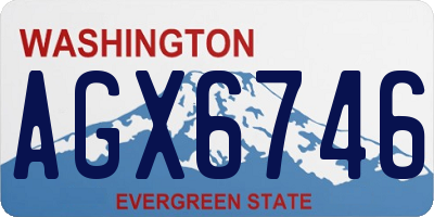 WA license plate AGX6746