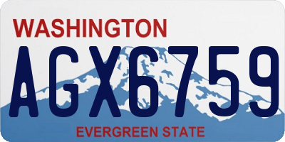 WA license plate AGX6759