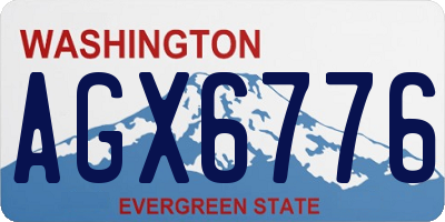 WA license plate AGX6776