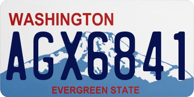 WA license plate AGX6841