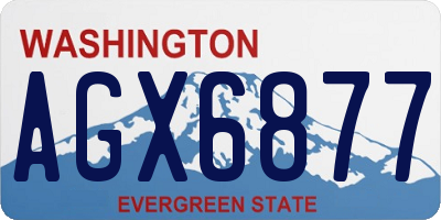 WA license plate AGX6877