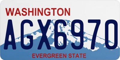 WA license plate AGX6970