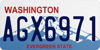 WA license plate AGX6971