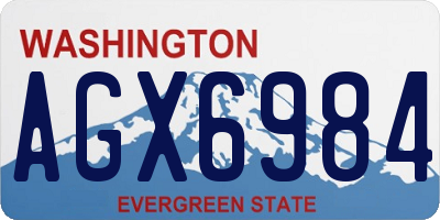 WA license plate AGX6984