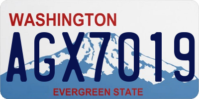 WA license plate AGX7019