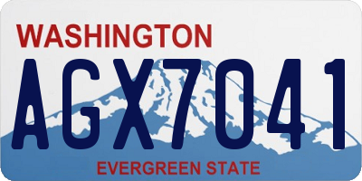 WA license plate AGX7041