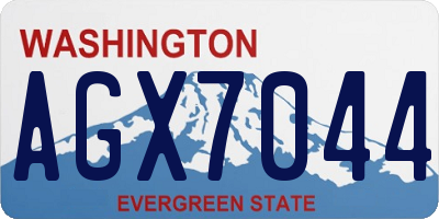WA license plate AGX7044
