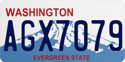 WA license plate AGX7079