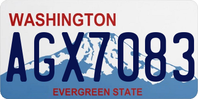 WA license plate AGX7083
