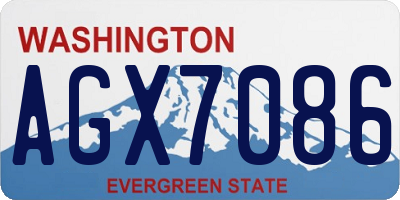 WA license plate AGX7086