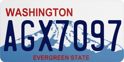 WA license plate AGX7097