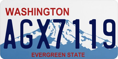 WA license plate AGX7119