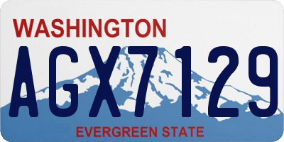 WA license plate AGX7129