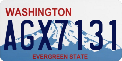 WA license plate AGX7131