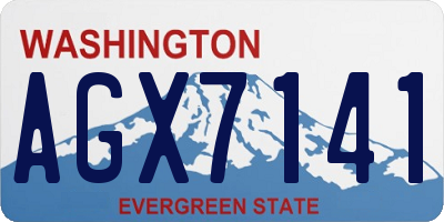 WA license plate AGX7141